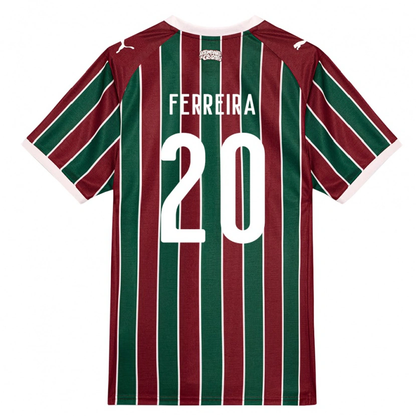 Danxen Femme Maillot Yago Ferreira #20 Vert Bourgogne Blanc Tenues Domicile 2026/27 T-Shirt