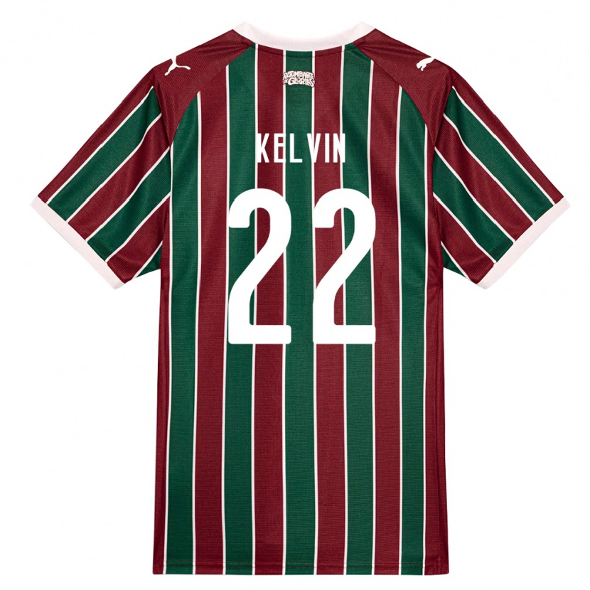 Danxen Femme Maillot Kelvin Moreira Sandim #22 Vert Bourgogne Blanc Tenues Domicile 2026/27 T-Shirt