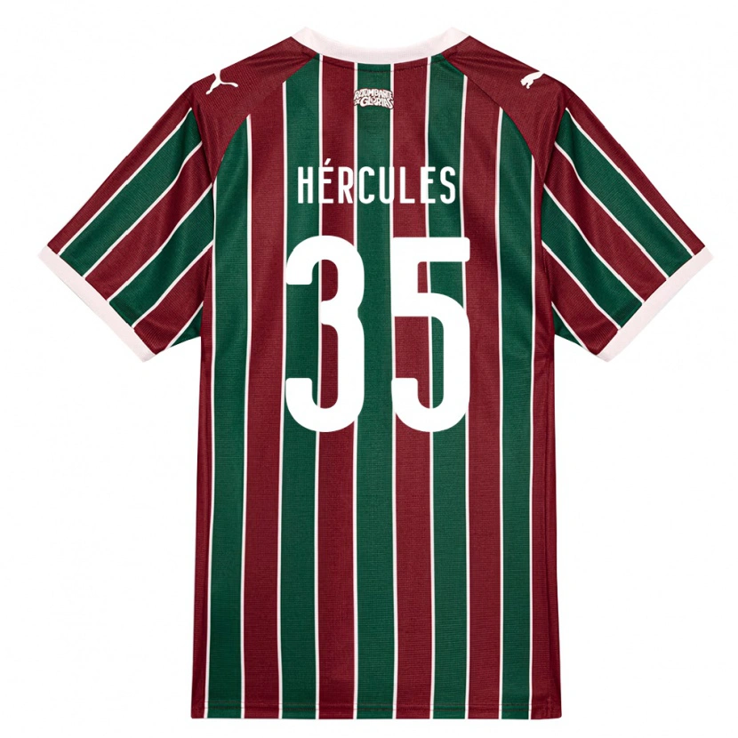 Danxen Femme Maillot Hércules Pereira Do Nascimento #35 Vert Bourgogne Blanc Tenues Domicile 2026/27 T-Shirt