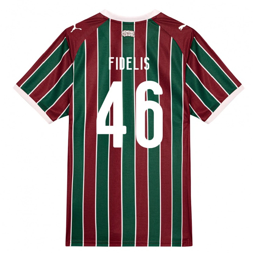 Danxen Femme Maillot Julio Fidelis #46 Vert Bourgogne Blanc Tenues Domicile 2026/27 T-Shirt