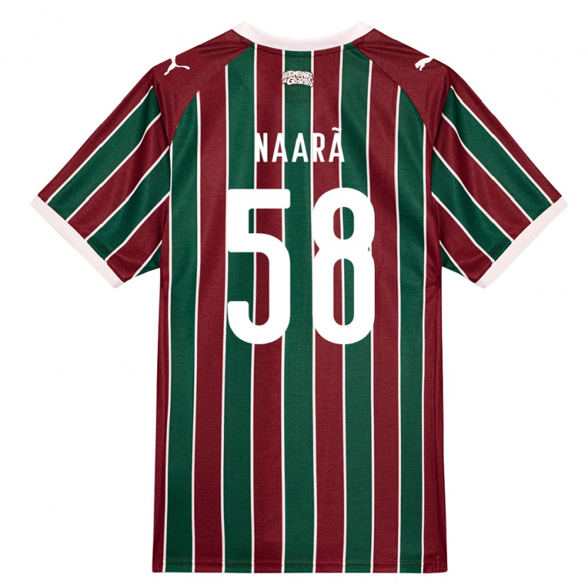 Danxen Femme Maillot Naarã Lucas Teixeira Ferreira Dos Santos #58 Vert Bourgogne Blanc Tenues Domicile 2026/27 T-Shirt