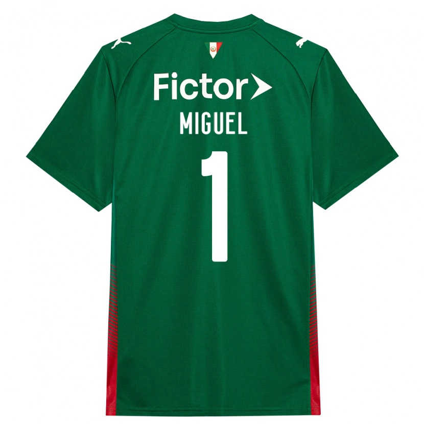 Danxen Femme Maillot Carlos Miguel #1 Vert Rouge Blanc Tenues Domicile 2026/27 T-Shirt