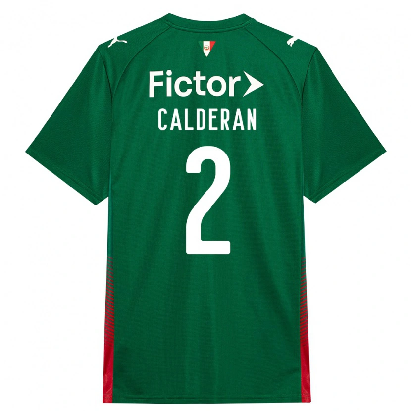 Danxen Femme Maillot Bruna Calderan #2 Vert Rouge Blanc Tenues Domicile 2026/27 T-Shirt