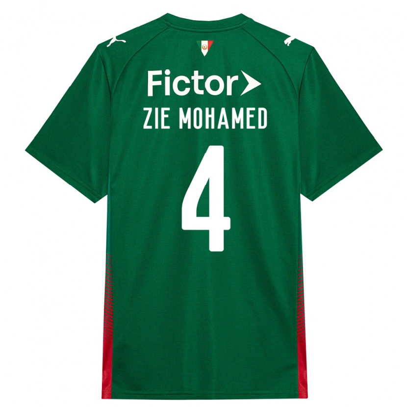 Danxen Femme Maillot Kone Zie Mohamed #4 Vert Rouge Blanc Tenues Domicile 2026/27 T-Shirt