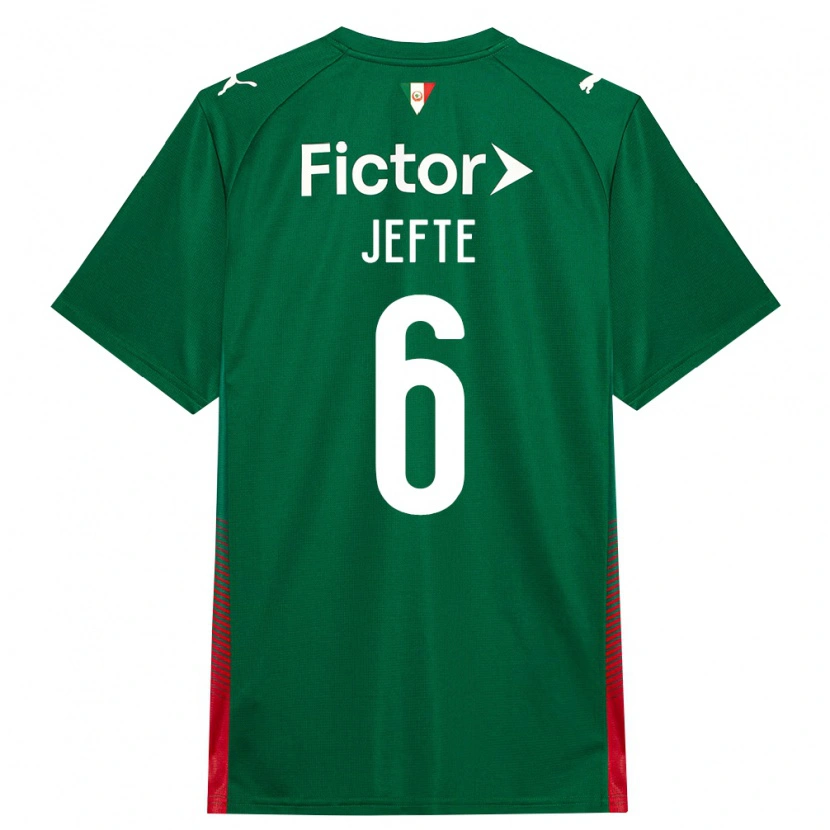 Danxen Femme Maillot Jefté Vital Da Silva Dias #6 Vert Rouge Blanc Tenues Domicile 2026/27 T-Shirt