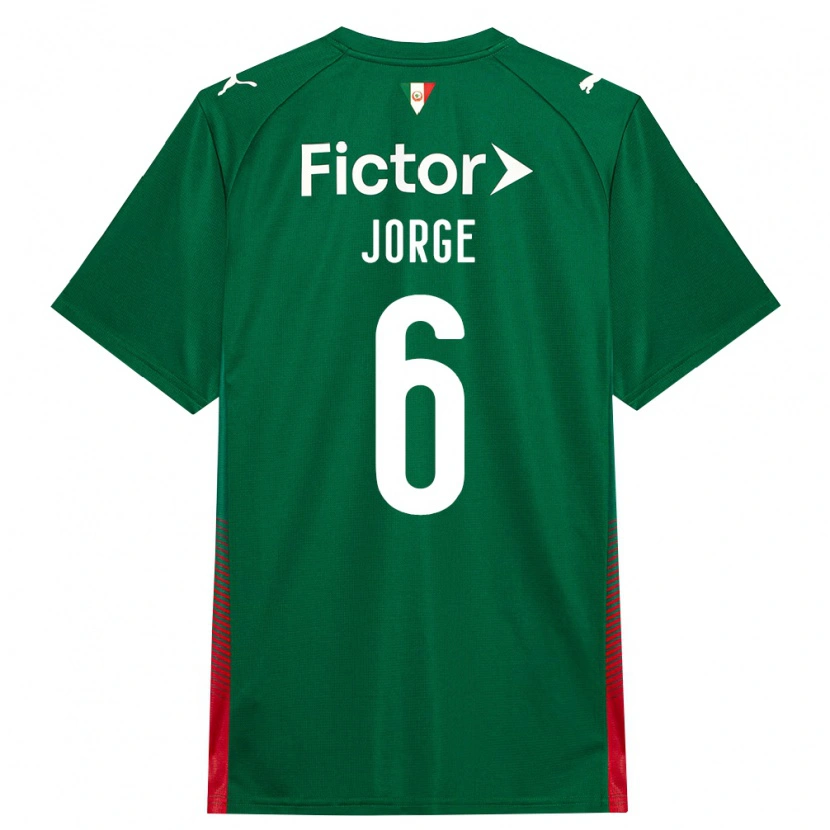 Danxen Femme Maillot Jorge #6 Vert Rouge Blanc Tenues Domicile 2026/27 T-Shirt