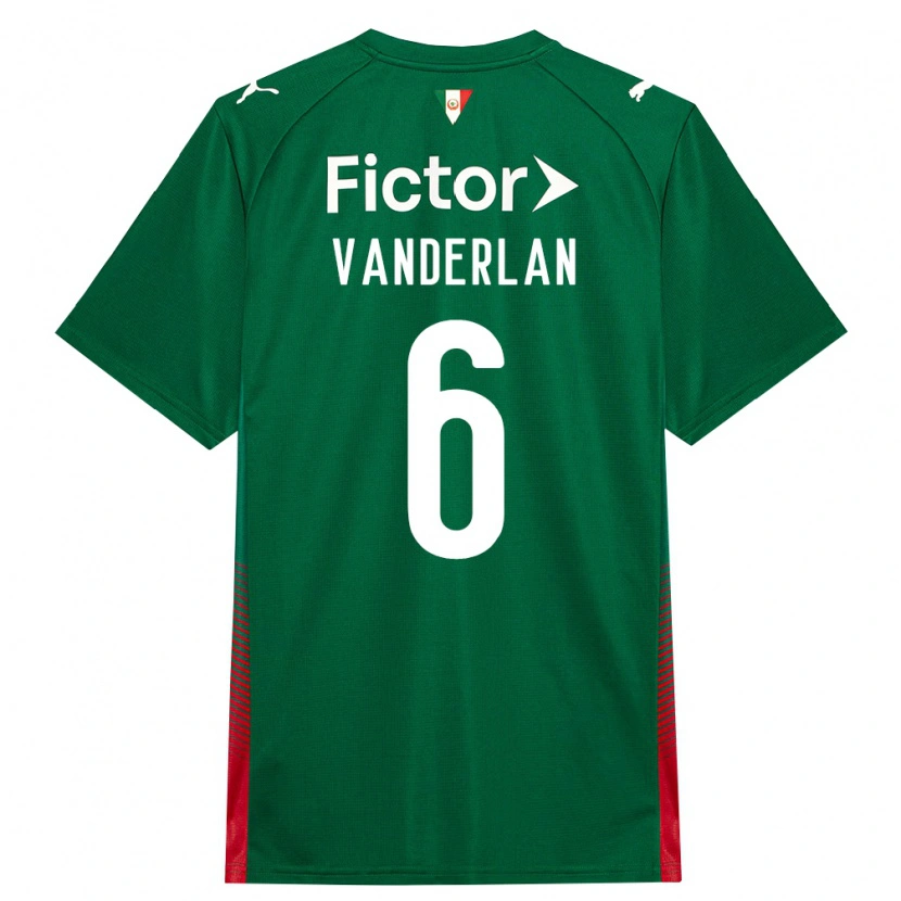 Danxen Femme Maillot Vanderlan #6 Vert Rouge Blanc Tenues Domicile 2026/27 T-Shirt