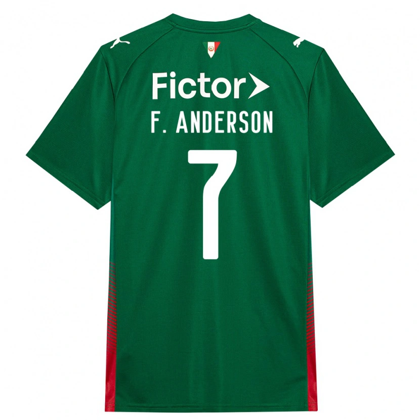 Danxen Femme Maillot Felipe Anderson #7 Vert Rouge Blanc Tenues Domicile 2026/27 T-Shirt