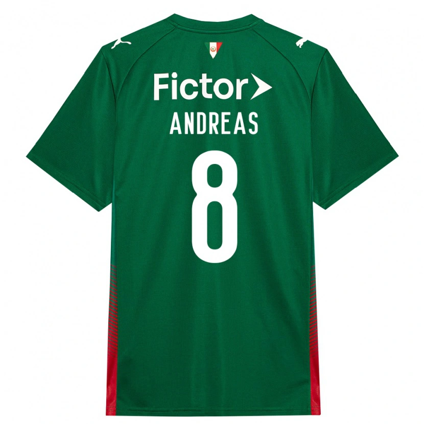 Danxen Femme Maillot Andreas Pereira #8 Vert Rouge Blanc Tenues Domicile 2026/27 T-Shirt