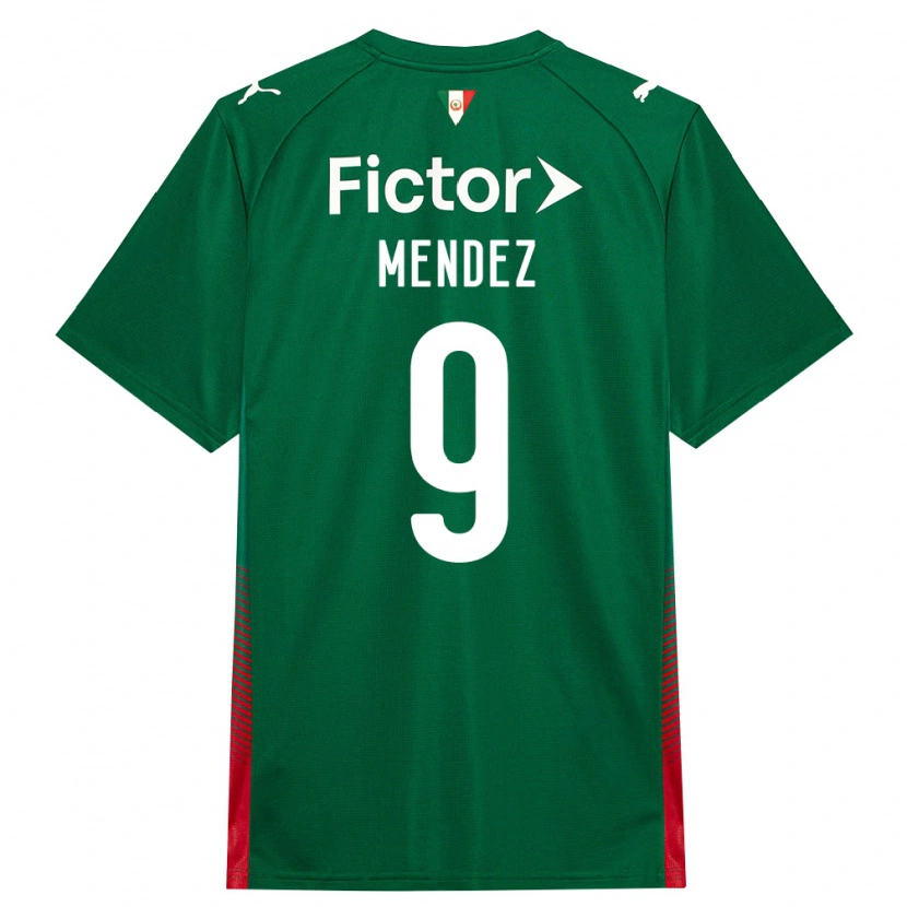 Danxen Femme Maillot Cesar Mendez #9 Vert Rouge Blanc Tenues Domicile 2026/27 T-Shirt