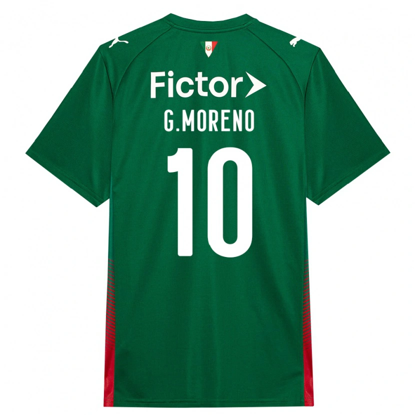 Danxen Femme Maillot Gerardo Moreno #10 Vert Rouge Blanc Tenues Domicile 2026/27 T-Shirt