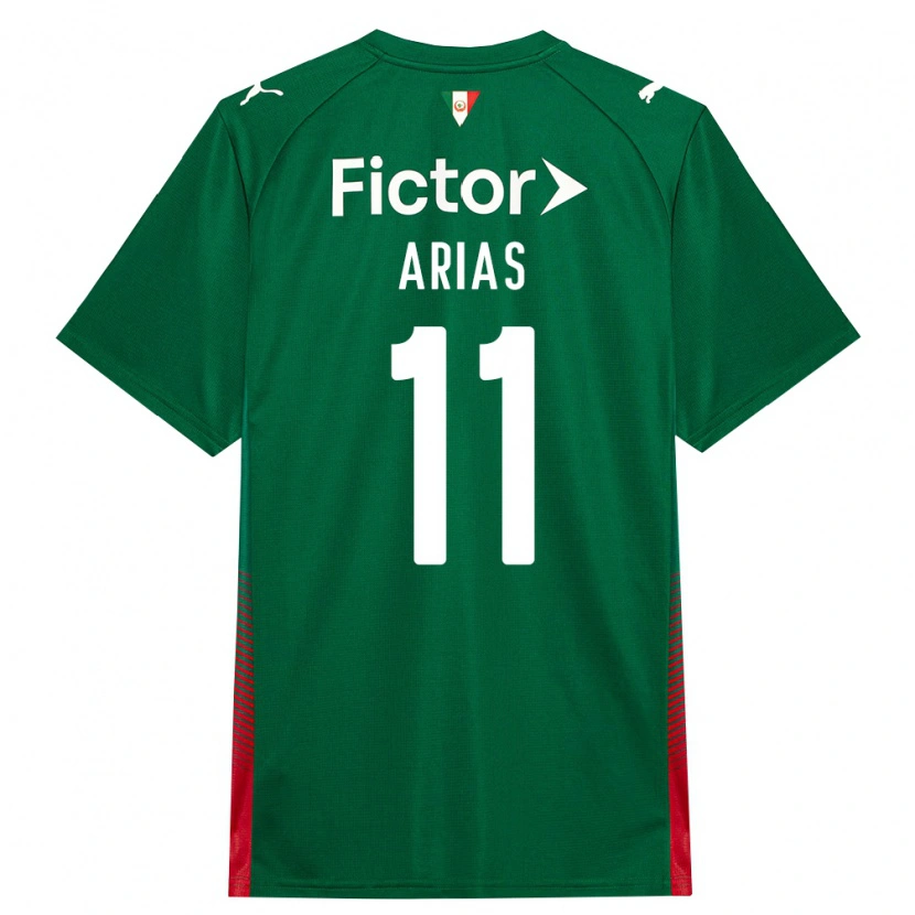 Danxen Femme Maillot Jhon Arias #11 Vert Rouge Blanc Tenues Domicile 2026/27 T-Shirt