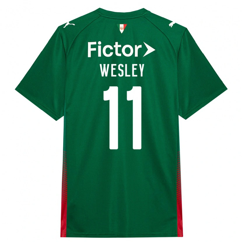 Danxen Femme Maillot Wesley #11 Vert Rouge Blanc Tenues Domicile 2026/27 T-Shirt