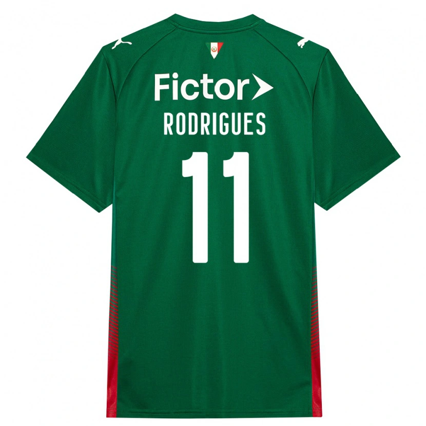 Danxen Femme Maillot Bruno Rodrigues #11 Vert Rouge Blanc Tenues Domicile 2026/27 T-Shirt