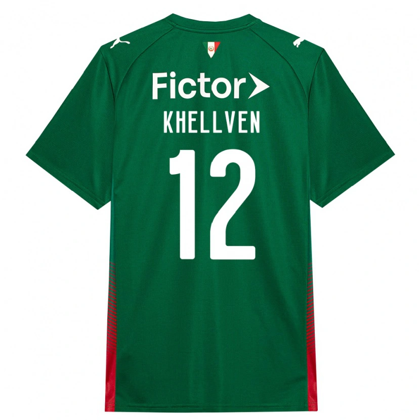 Danxen Femme Maillot Khellven Douglas Silva Oliveira #12 Vert Rouge Blanc Tenues Domicile 2026/27 T-Shirt