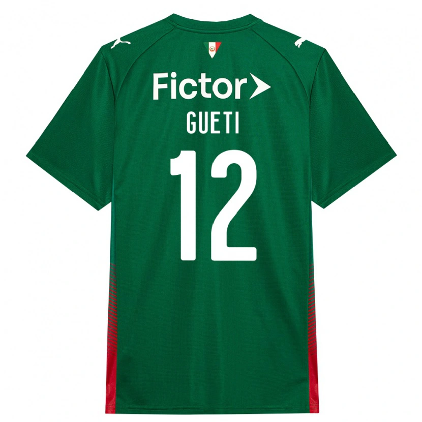 Danxen Femme Maillot Rodrigo Gueti #12 Vert Rouge Blanc Tenues Domicile 2026/27 T-Shirt