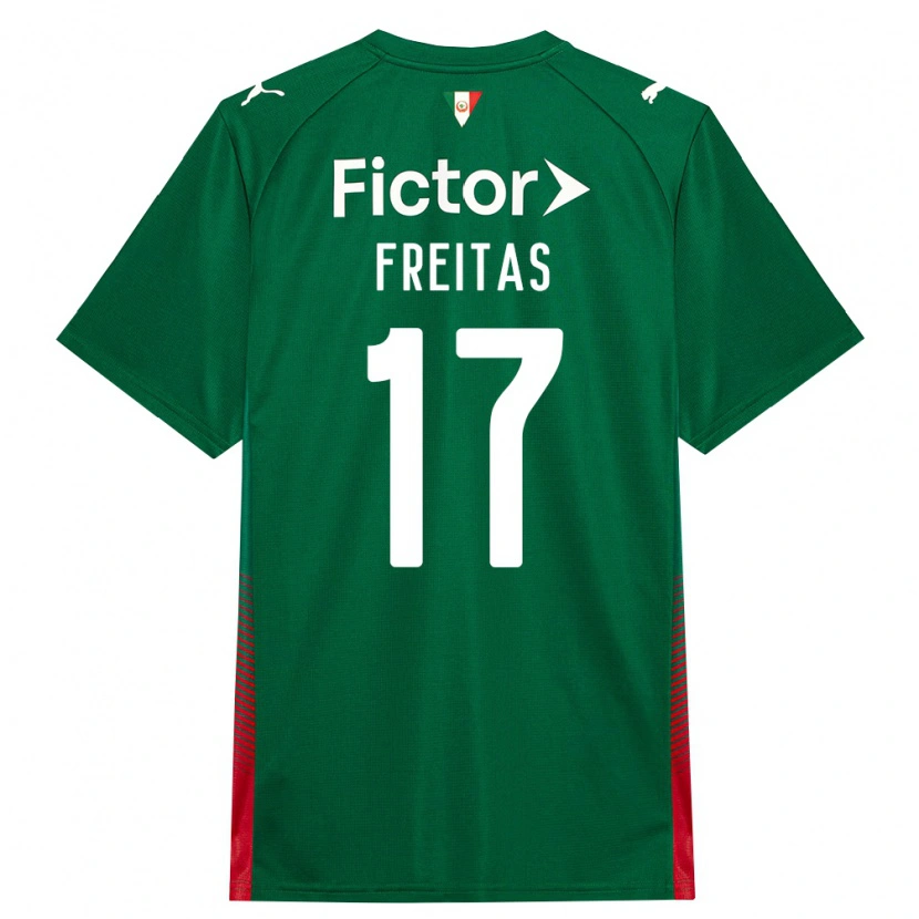 Danxen Femme Maillot Marlon Freitas #17 Vert Rouge Blanc Tenues Domicile 2026/27 T-Shirt
