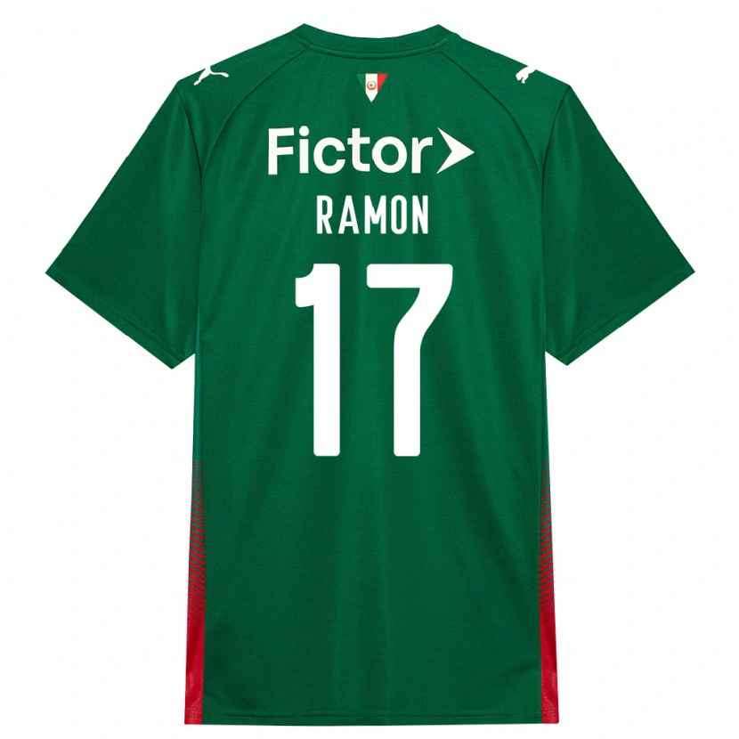 Danxen Femme Maillot Ramon Riquelme #17 Vert Rouge Blanc Tenues Domicile 2026/27 T-Shirt