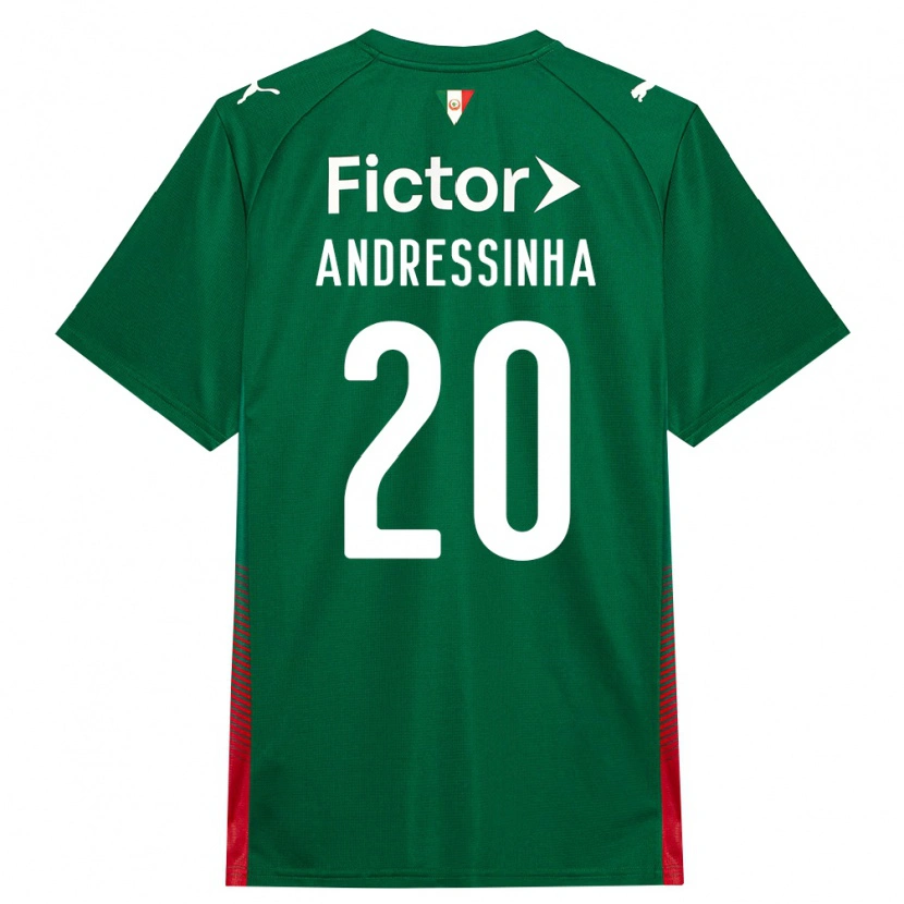 Danxen Femme Maillot Andressinha #20 Vert Rouge Blanc Tenues Domicile 2026/27 T-Shirt