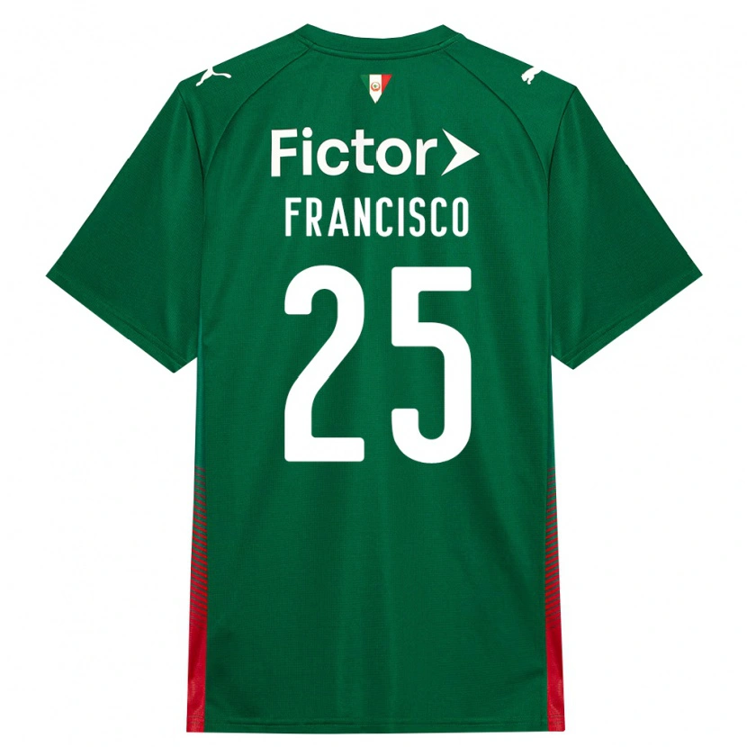 Danxen Femme Maillot Juan Francisco #25 Vert Rouge Blanc Tenues Domicile 2026/27 T-Shirt