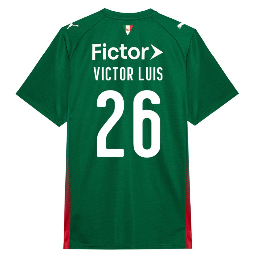 Danxen Femme Maillot Victor Luis #26 Vert Rouge Blanc Tenues Domicile 2026/27 T-Shirt