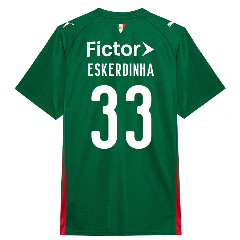 Danxen Femme Maillot Eskerdinha #33 Vert Rouge Blanc Tenues Domicile 2026/27 T-Shirt