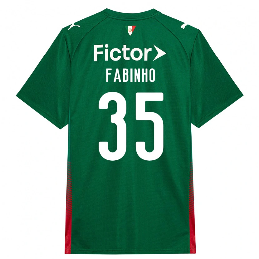 Danxen Femme Maillot Fabinho #35 Vert Rouge Blanc Tenues Domicile 2026/27 T-Shirt