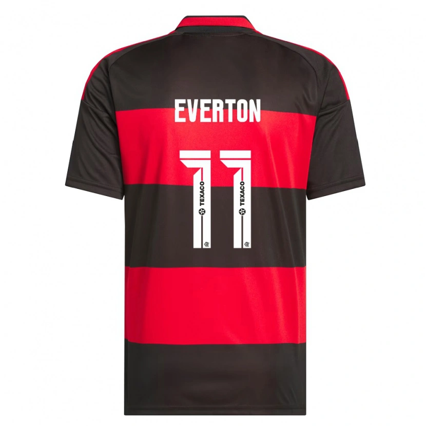 Danxen Femme Maillot Everton Sousa Soares #11 Rouge Noir Blanc Tenues Domicile 2026/27 T-Shirt