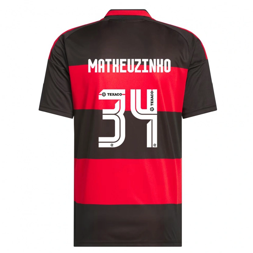 Danxen Femme Maillot Matheuzinho #34 Rouge Noir Blanc Tenues Domicile 2026/27 T-Shirt