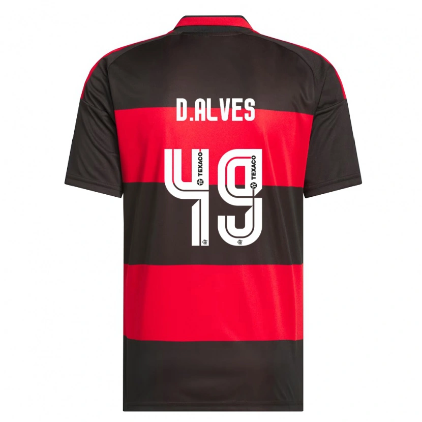 Danxen Femme Maillot Dyogo Alves #49 Rouge Noir Blanc Tenues Domicile 2026/27 T-Shirt