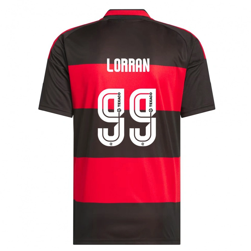 Danxen Femme Maillot Lorran Lucas Pereira De Sousa #99 Rouge Noir Blanc Tenues Domicile 2026/27 T-Shirt