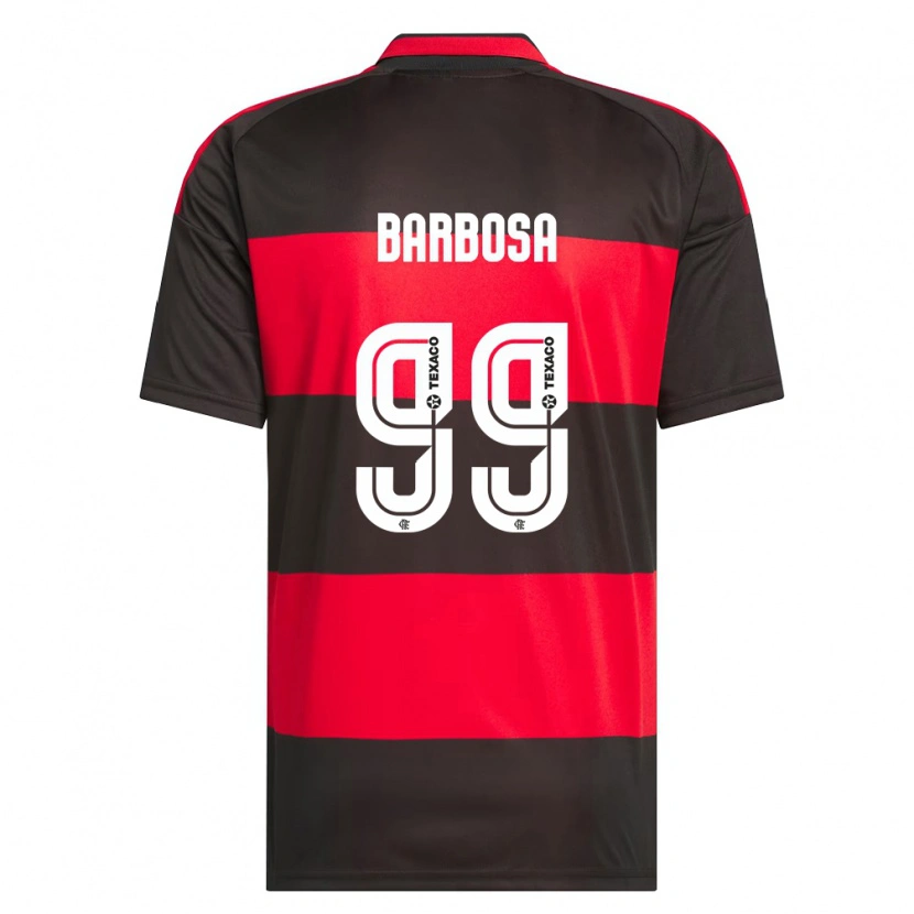 Danxen Femme Maillot Gabriel Barbosa #99 Rouge Noir Blanc Tenues Domicile 2026/27 T-Shirt