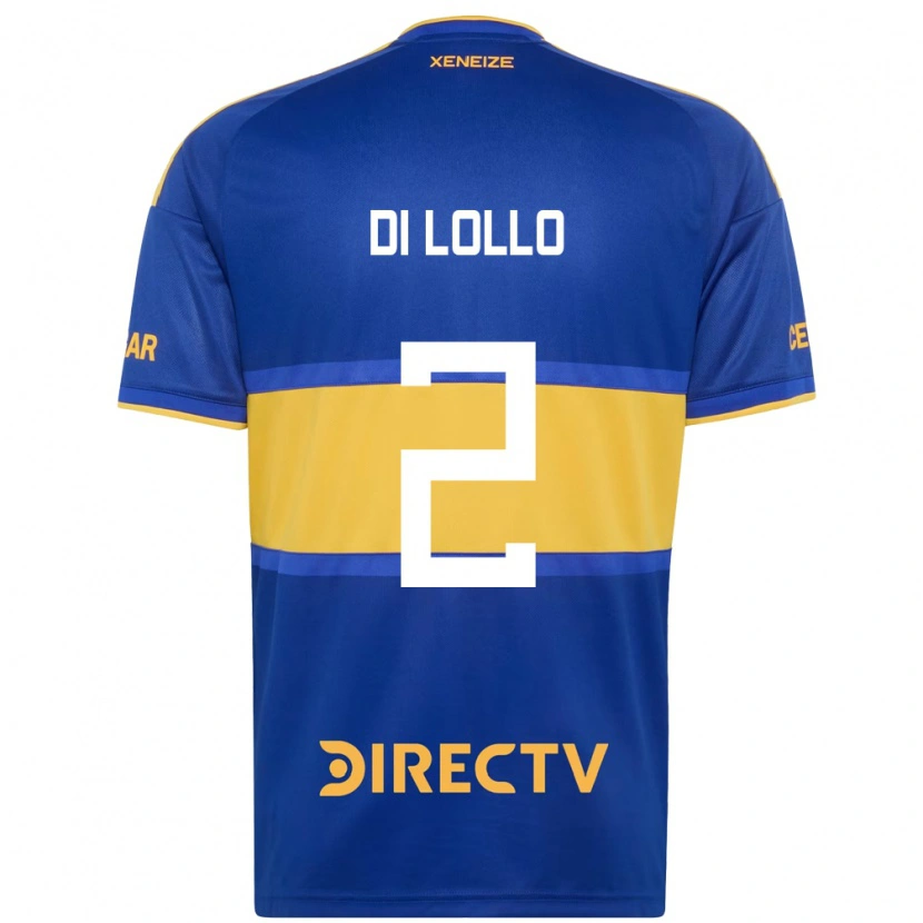 Danxen Femme Maillot Lautaro Di Lollo #2 Bleu Royal Jaune Tenues Domicile 2026/27 T-Shirt