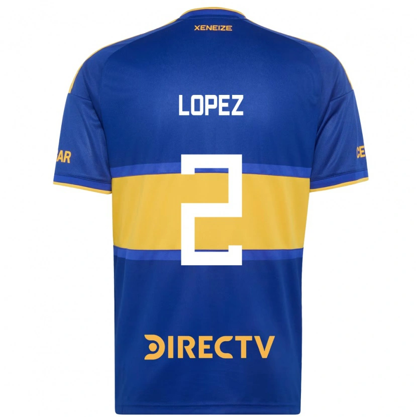 Danxen Femme Maillot Lisandro Lopez #2 Bleu Royal Jaune Tenues Domicile 2026/27 T-Shirt