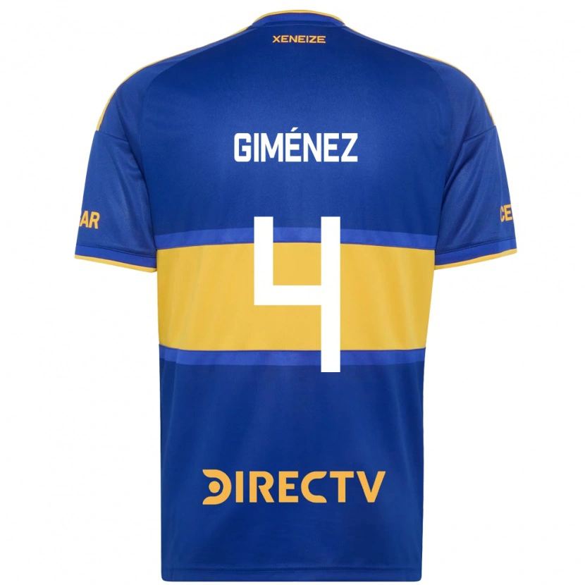 Danxen Femme Maillot Kevin Giménez #4 Bleu Royal Jaune Tenues Domicile 2026/27 T-Shirt