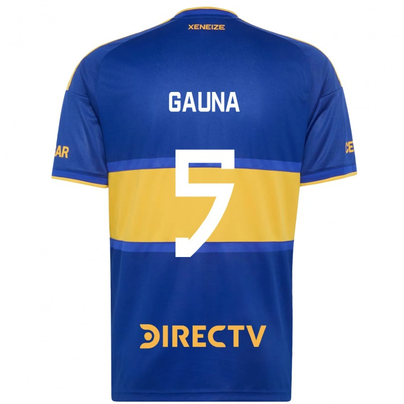 Danxen Femme Maillot Santiago Gauna #5 Bleu Royal Jaune Tenues Domicile 2026/27 T-Shirt