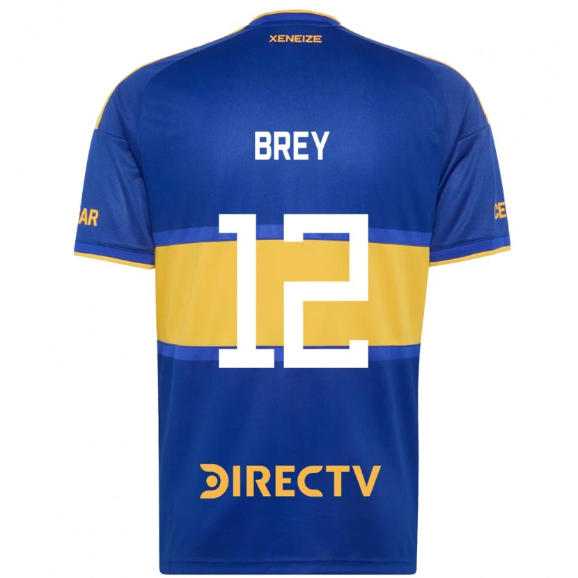 Danxen Femme Maillot Leandro Brey #12 Bleu Royal Jaune Tenues Domicile 2026/27 T-Shirt