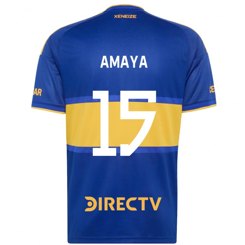 Danxen Femme Maillot Facundo Amaya #15 Bleu Royal Jaune Tenues Domicile 2026/27 T-Shirt
