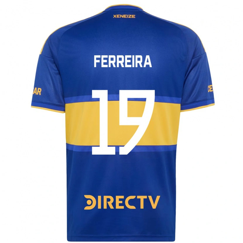 Danxen Femme Maillot Kevin Ferreira #19 Bleu Royal Jaune Tenues Domicile 2026/27 T-Shirt