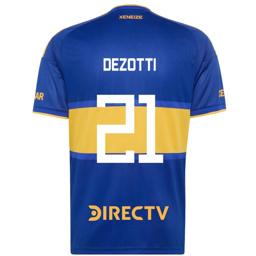 Danxen Femme Maillot Martina Dezotti #21 Bleu Royal Jaune Tenues Domicile 2026/27 T-Shirt