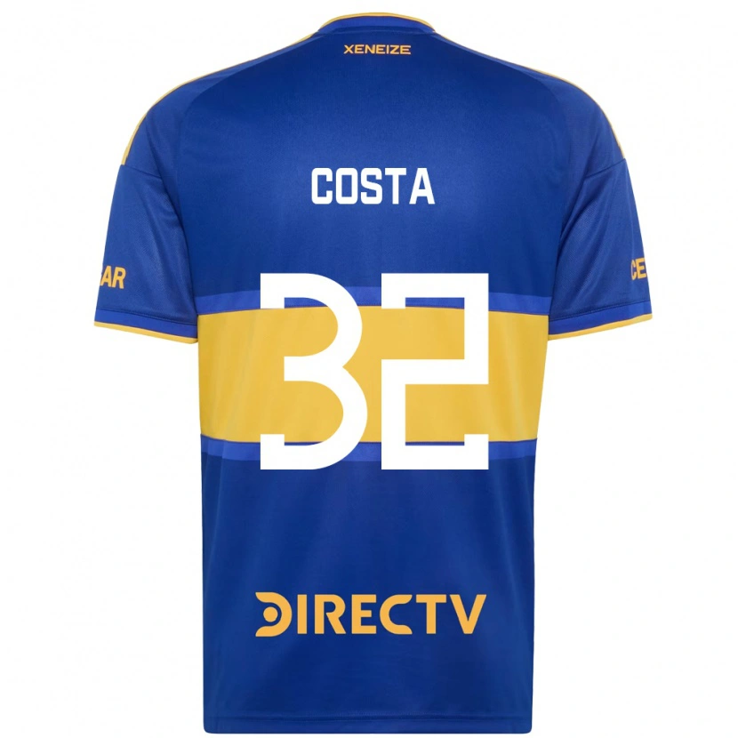 Danxen Femme Maillot Ayrton Costa #32 Bleu Royal Jaune Tenues Domicile 2026/27 T-Shirt