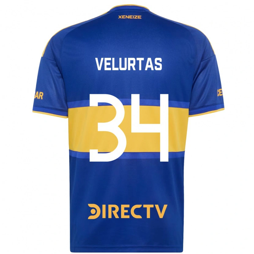 Danxen Femme Maillot Pedro Velurtas #34 Bleu Royal Jaune Tenues Domicile 2026/27 T-Shirt