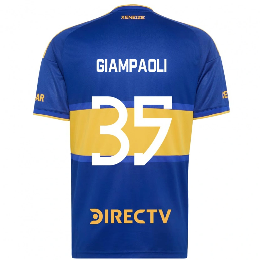 Danxen Femme Maillot Renzo Giampaoli #35 Bleu Royal Jaune Tenues Domicile 2026/27 T-Shirt