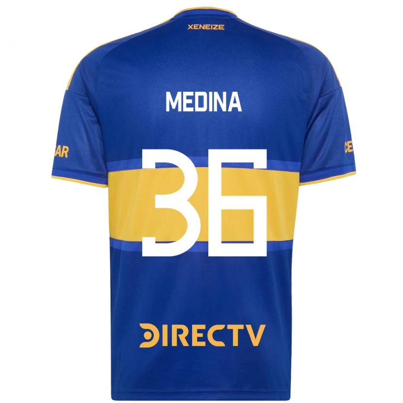 Danxen Femme Maillot Cristian Medina #36 Bleu Royal Jaune Tenues Domicile 2026/27 T-Shirt