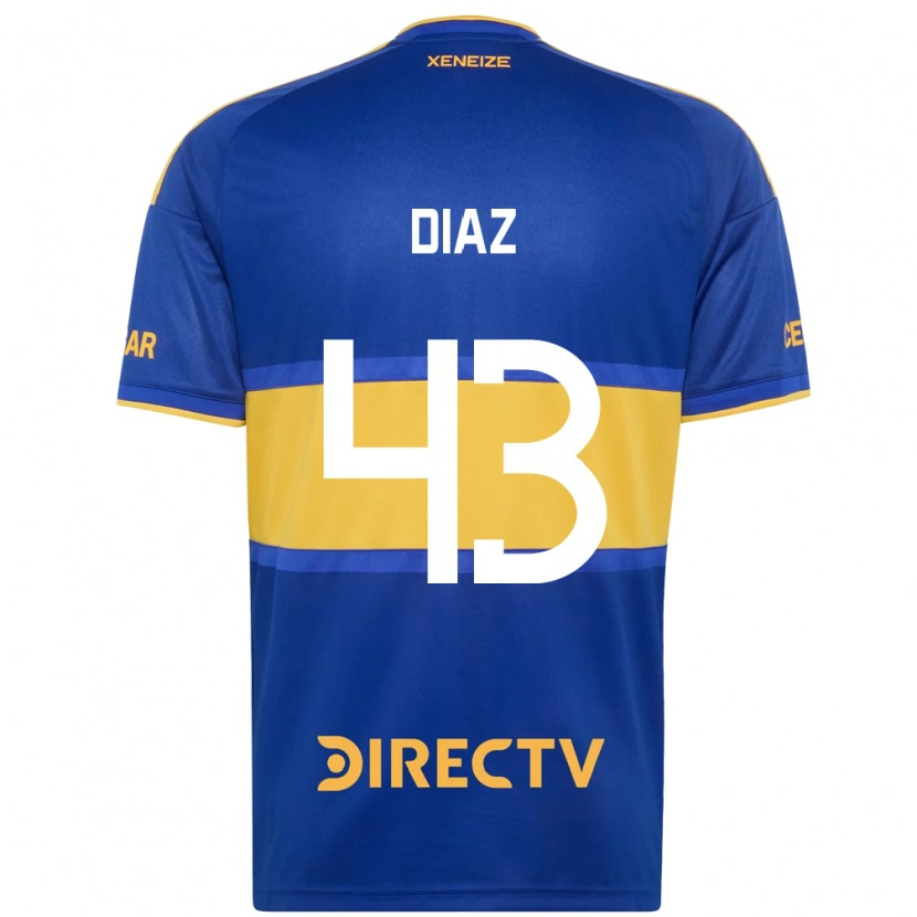 Danxen Femme Maillot Tomas Diaz #43 Bleu Royal Jaune Tenues Domicile 2026/27 T-Shirt