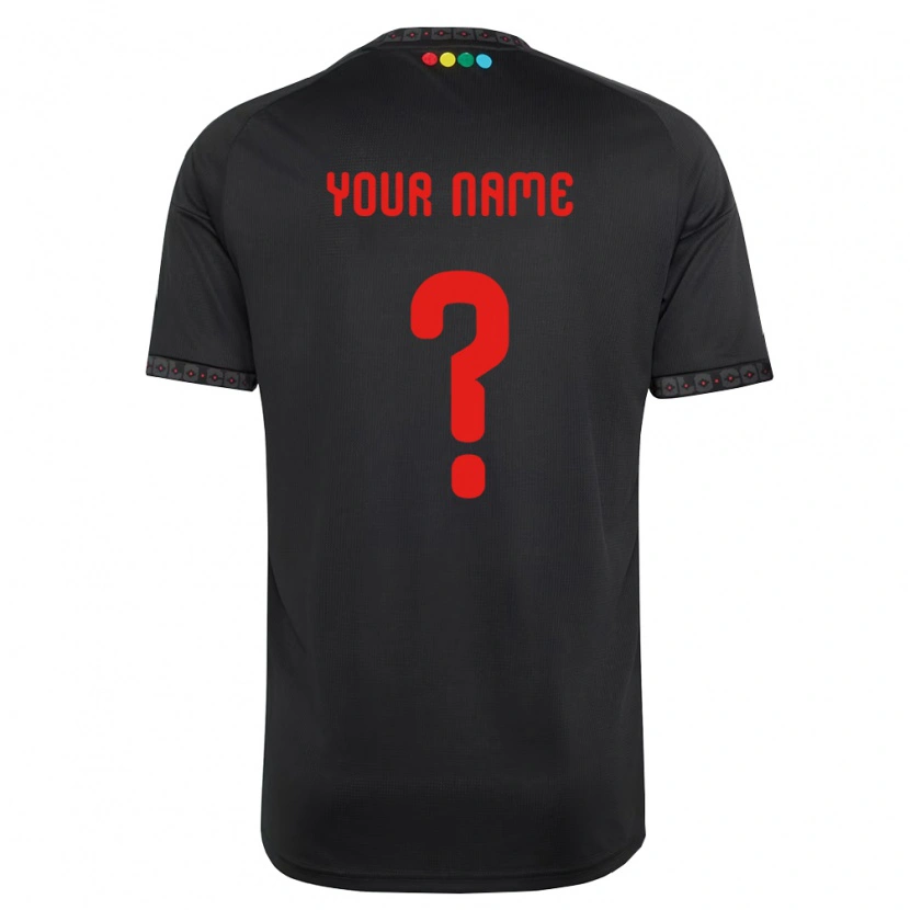 Danxen Femme Maillot Votre Nom #0 Noir Rouge Tenues Extérieur 2026/27 T-Shirt