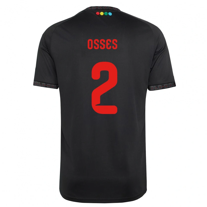 Danxen Femme Maillot Martina Osses #2 Noir Rouge Tenues Extérieur 2026/27 T-Shirt