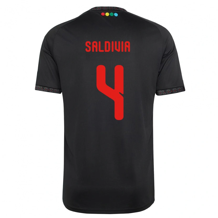 Danxen Femme Maillot Alan Saldivia #4 Noir Rouge Tenues Extérieur 2026/27 T-Shirt
