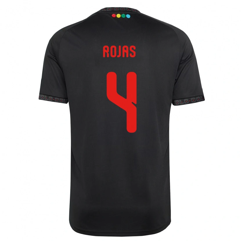 Danxen Femme Maillot Javier Rojas #4 Noir Rouge Tenues Extérieur 2026/27 T-Shirt