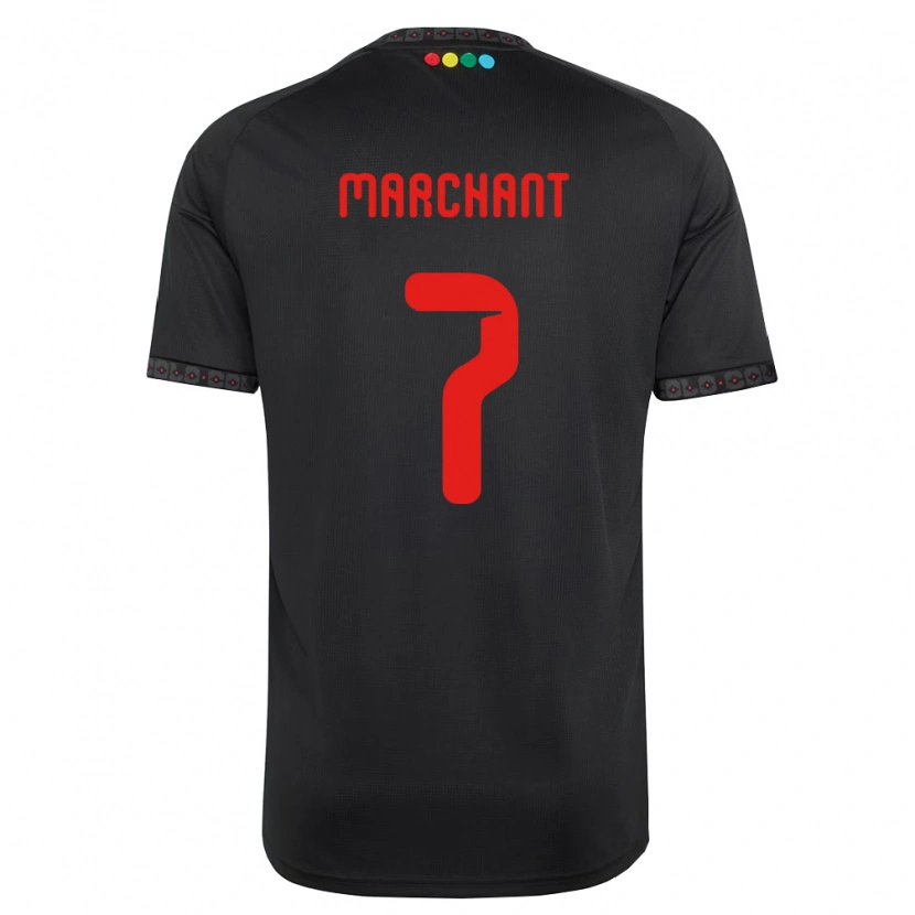 Danxen Femme Maillot Francisco Marchant #7 Noir Rouge Tenues Extérieur 2026/27 T-Shirt